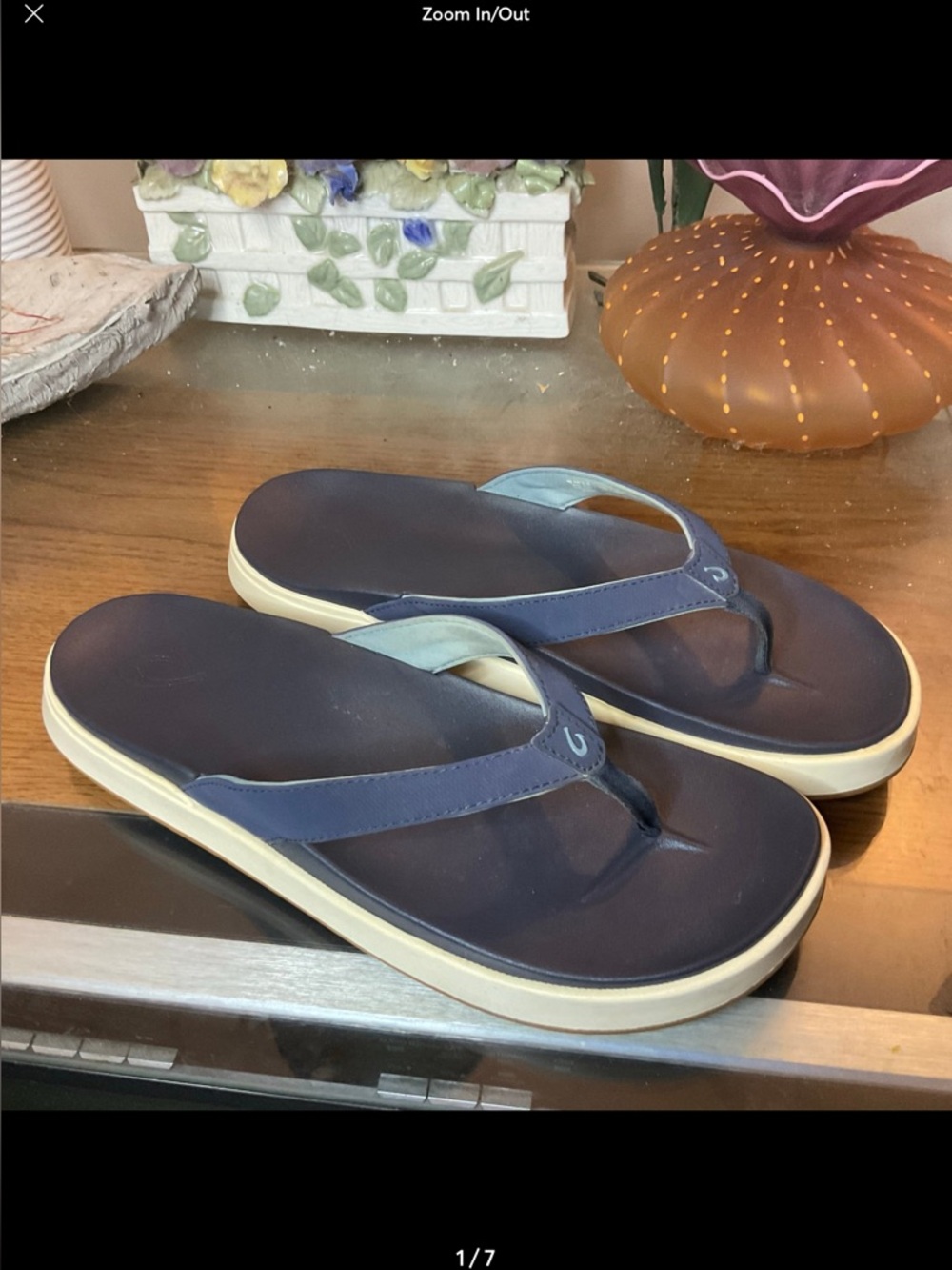 OLUKAI WOMENS NU’ A PI’O THONG SANDALS SZ 10